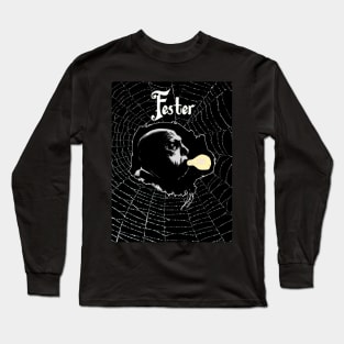 Uncle Fester - Light Bulb With Spider Web Background. Long Sleeve T-Shirt